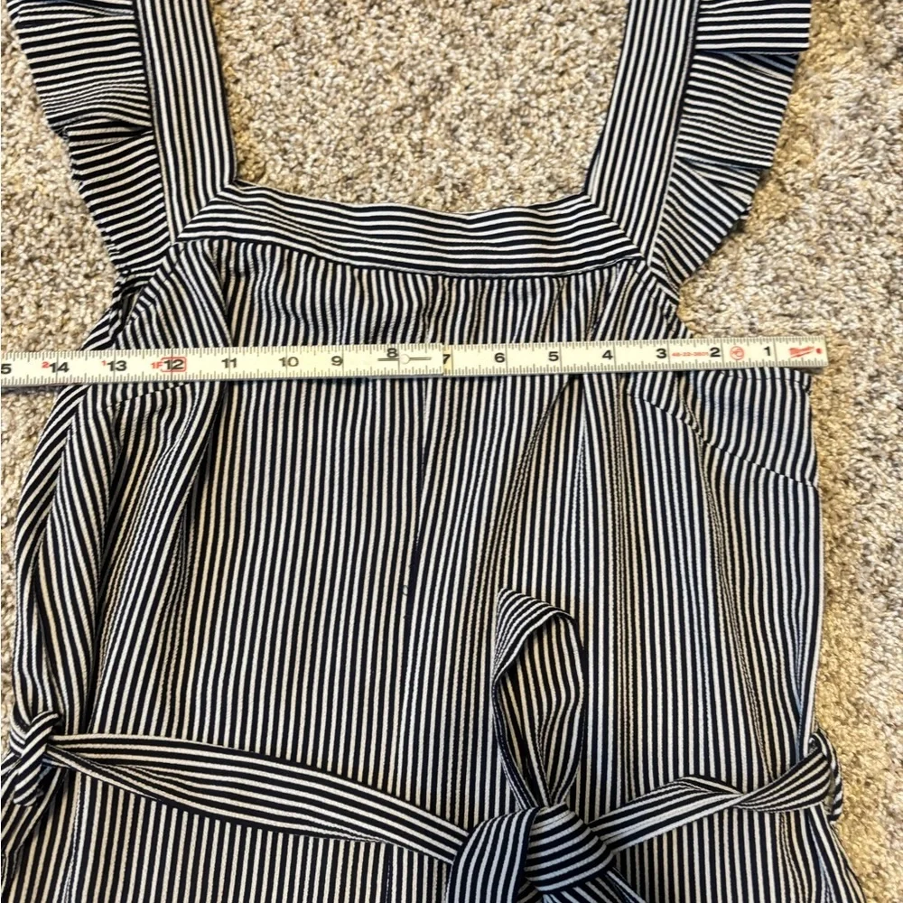 Monteau Women Striped Jumpsuit with Pockets XS - Picture 9 of 10